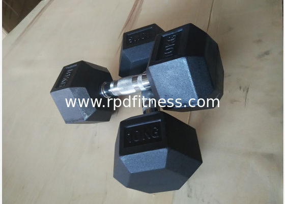 China 5-50 LBS Hex Rubber Coated Dumbbells For Home Use supplier
