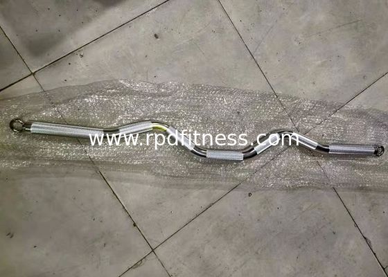 China Gym 47 Inch Curl Bar Aluminum double swivel bar cable attachment For Dual Cable Functional Trainers supplier