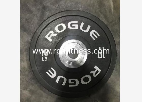 Black PU Rubber Barbell Weight Plates / Weight Lifting Plates 2.5 - 25kgs supplier