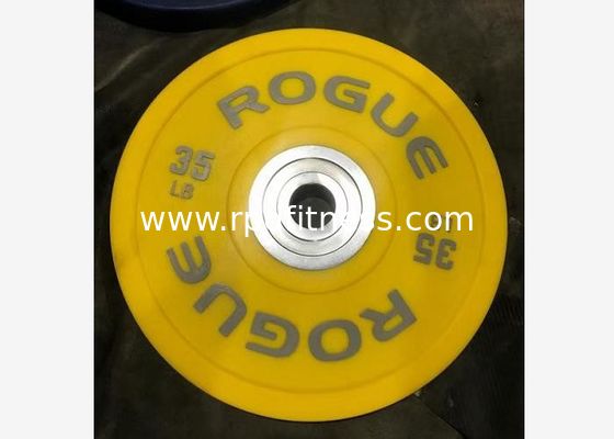 Black PU Rubber Barbell Weight Plates / Weight Lifting Plates 2.5 - 25kgs supplier