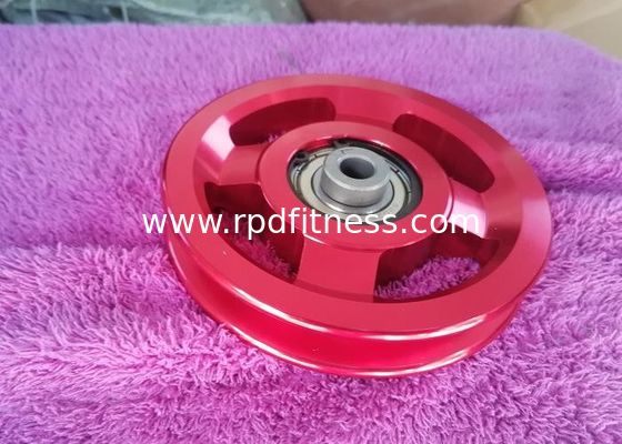 Alloy Material Gym Equipment Pulley 4.5 Inch Red Design Health Equipment Rollers supplier