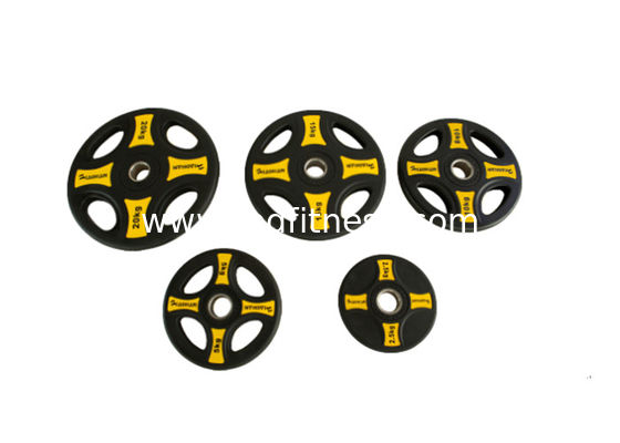 Professional Gym Steel Weight Plates Logo Available Black Color For Gym Clubs supplier