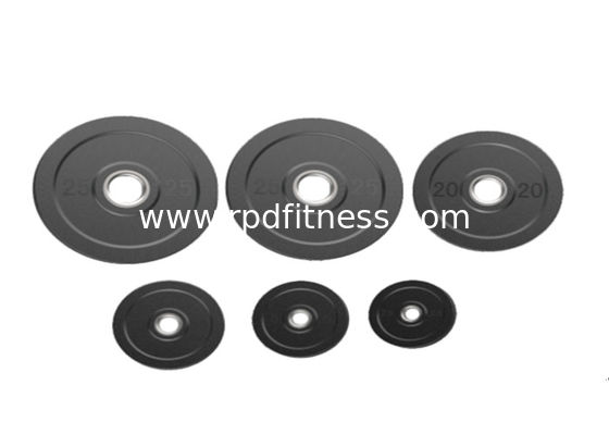 PU / Steel Barbell Weight Plates 1.25 - 25 kgs Gym Accessories For Fitness Clubs supplier