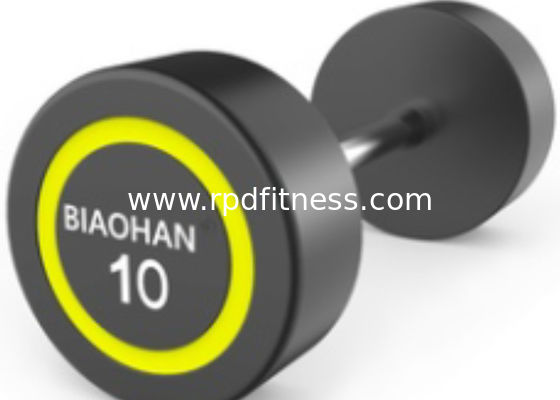 Black Fitness Weights Dumbbells Gym Accessory With PU / Steel Material supplier