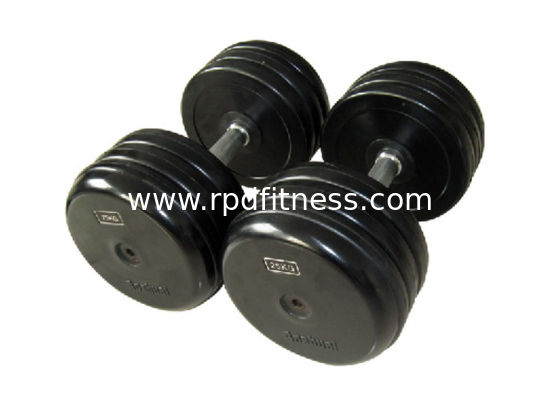 Multi Layer Steel Gym Fitness Dumbbell Black / Silver Color Steel Dumbbell By CR Plating supplier
