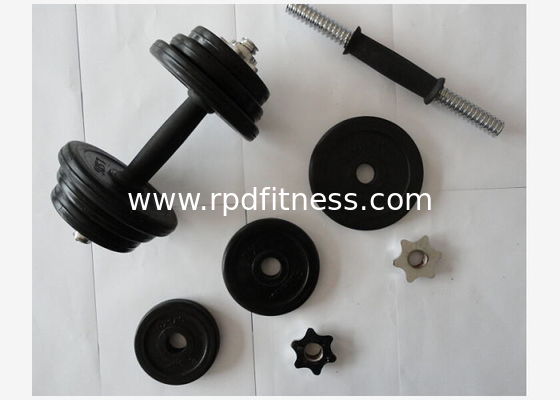 Rubber Coated 32KG Barbell Adjustable Gym Fitness Dumbbell supplier