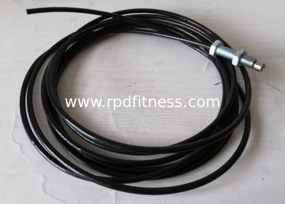 Plastic Coated Wire Rope, Black Home Gym Cable With 6.5mm Outer Diameter supplier