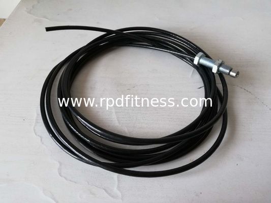 Plastic Coated Wire Rope, Black Home Gym Cable With 6.5mm Outer Diameter supplier