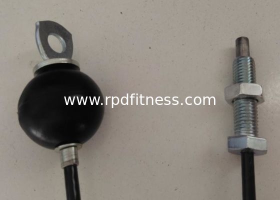 Black Gym Wire Rope 1/4 Inch Outer Diameter For Gym Equipment Assembly supplier