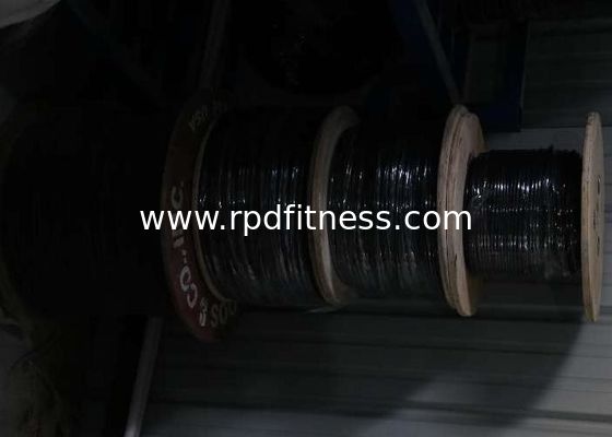 Plastic Gym Wire Rope 6.50mm Outer Diameter With Bearing Capacity 1500 Kgs supplier