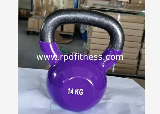 Purple Gym Equipment Accessories 14kg Vinyl Kettlebell supplier